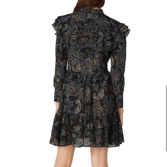 Nicholas Paisley Elsie Dress Black Boho Print - Picture 4 of 14